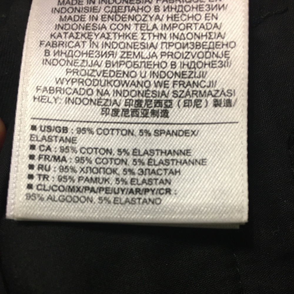 GAP black two way stretch cotton slim cropped pants size 00 Audrey Hepburn - Picture 5 of 5